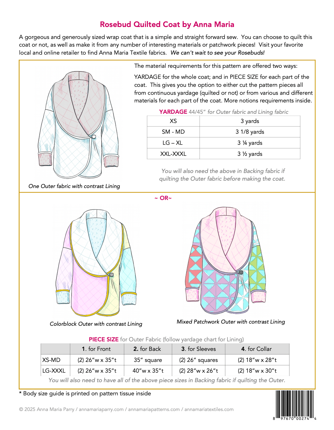 Rosebud Quilted Coat